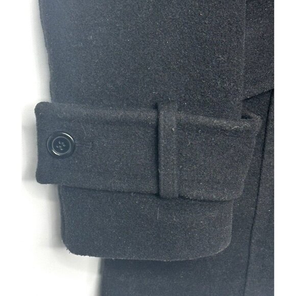 JONES Studio Womens Peacoat Wool Blend Double Breasted Car Jacket Size 8 Black - Picture 8 of 12